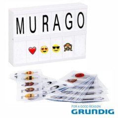 CAIXA DE LUZ 8 LEDS A5 100 LETRAS 21X15X41CM GRUNDIG