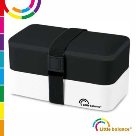 LANCHEIRA DUPLA C TALHERES 1200ML PRETA