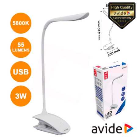 CANDEEIRO DECORATIVO LED 3W 5800K C GARRA 85LM AVIDE