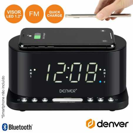 RELÓGIO DESPERTADOR FM QIUSB DENVER