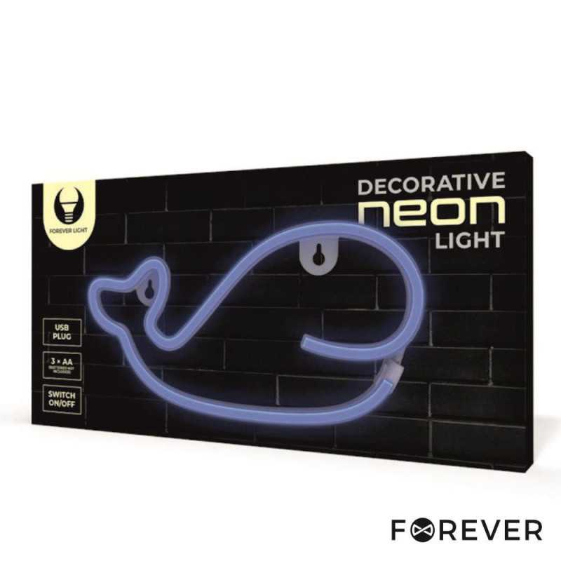 LUZ LED NEON EM FORMA DE BALEIA