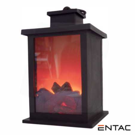 LAREIRA DECORATIVA LED A PILHAS 17CM ENTAC