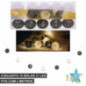 CONJUNTO DE LUZES BOLAS LEDS BRANCAS E PRETAS