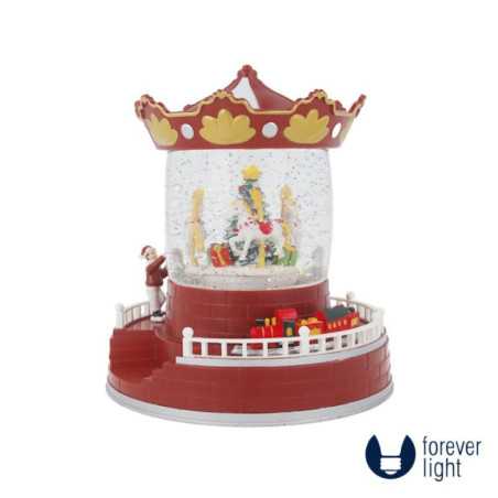 GLOBO DE NEVE LED COM FIGURAS DE NATAL FOREVER