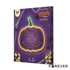 LUZ LED NEON EM FORMA DE ABOBORA SORRIDENTE HALLOWEEN