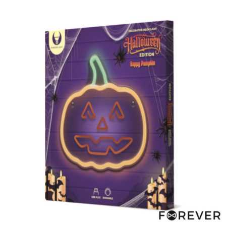 LUZ LED NEON EM FORMA DE ABOBORA SORRIDENTE HALLOWEEN