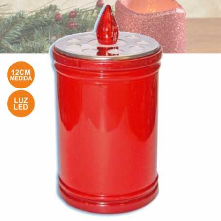 VELA DE PLÁSTICO C LED VERMELHO 12CM