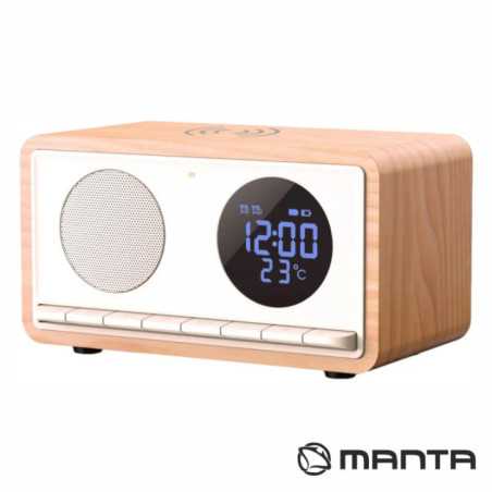 RELÓGIO DESPERTADOR C CARREGADOR QI MICROSDFMAUXBT MANTA