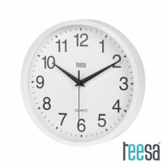 RELÓGIO DE PAREDE REDONDO BRANCO 25CM TEESA