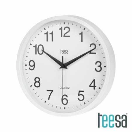 RELÓGIO DE PAREDE REDONDO BRANCO 25CM TEESA