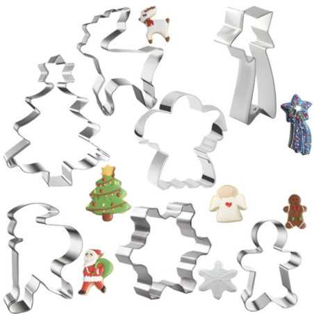 CONJUNTO 7 FORMAS DE NATAL P BOLACHASBISCOITOS