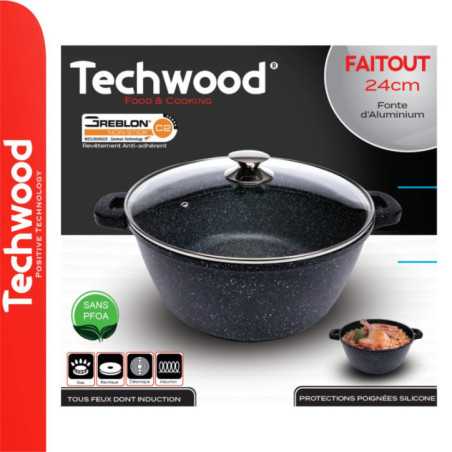 PANELA 24CM INOX C TAMPA VIDRO MÉNAGE TECHWOOD