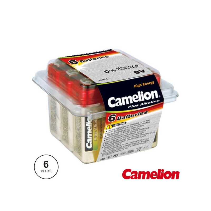 PILHA ALCALINA 9V6LR61 6X BLISTER CAMELION