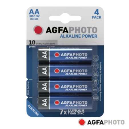 PILHA ALCALINA LR6AA 15V 4X BLISTER POWER AGFAPHOTO
