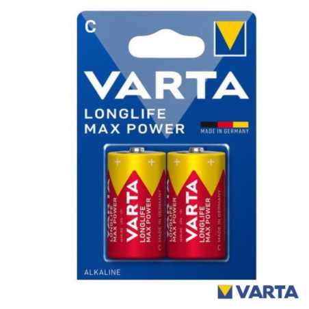 PILHA ALCALINA LR14C 15V 2X LONGLIFE MAX POWER VARTA