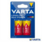 PILHA ALCALINA LR14C 15V 2X LONGLIFE MAX POWER VARTA