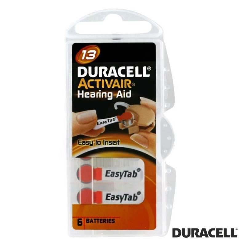 PILHA BOTÃO DA13 HEARING AID 6X BLISTER DURACELL