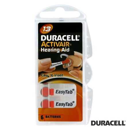 PILHA BOTÃO DA13 HEARING AID 6X BLISTER DURACELL