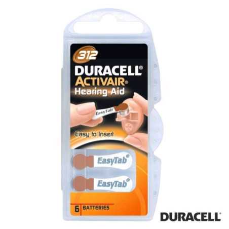 PILHA BOTÃO DA312 HEARING AID 6X BLISTER DURACELL