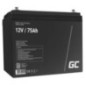 BATERIA CHUMBO GEL AGM 12V 75A GREEN CELL