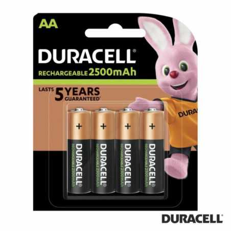 PILHA ULTRA RECARREGÁVEL AA 12V 2500MA 4X DURACELL