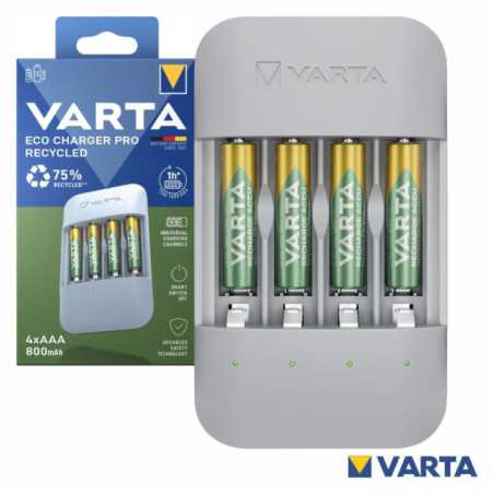 CARREGADOR PRO PILHAS AAAAA C 4X AAA 800MAH 56813 VARTA