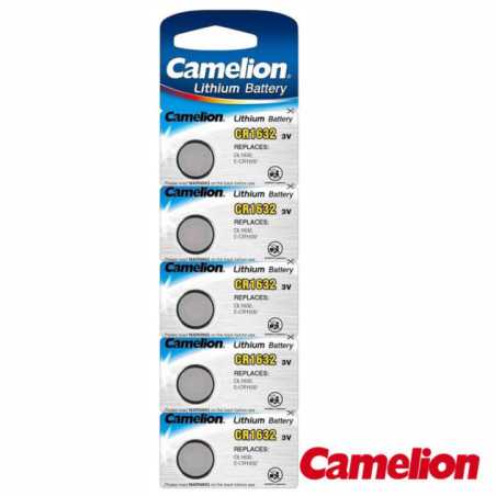 PILHA LITHIUM BOTÃO CR1632 3V 120MA 5X BLISTER CAMELION