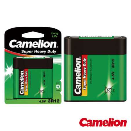 PILHA ZINCOCARVÃO 3R12 PLANA 45V 2700MA BLISTER CAMELION