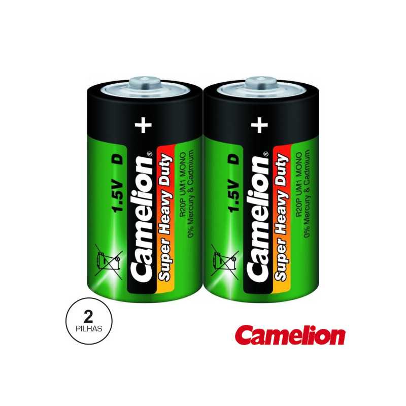 PILHA ZINCOCARVÃO LR20D 15V 2X CAMELION