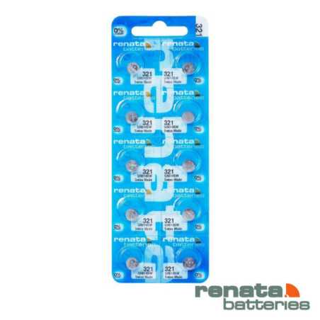 PILHA ALCALINA BOTÃO 321SR616SW 15V AG2O 10X RENATA
