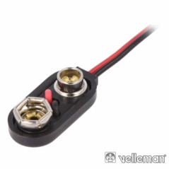 SUPORTE P 1 PILHA DE 9V C FIOS VELLEMAN