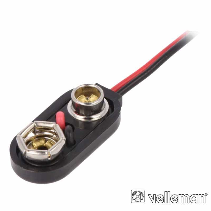 SUPORTE P 1 PILHA DE 9V C FIOS VELLEMAN