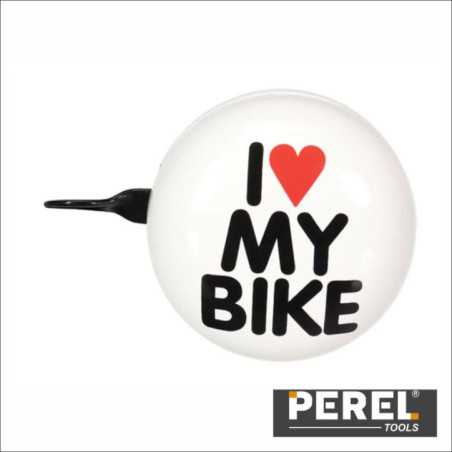 CAMPAÍNHA P BICICLETA I LOVE MY BIKE 8 CM PEREL