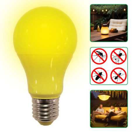 LÂMPADA LED REPELENTE DE INSETOS E27 A60 7W