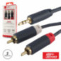CABO JACK 35MM MACHO ST 2RCA MACHO PREMIUM 2M BLISTER