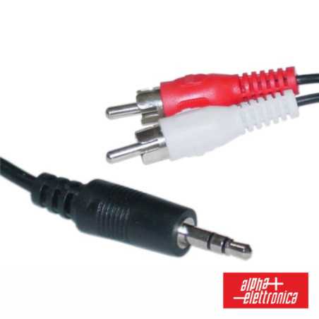 CABO JACK 35MM MACHO ST 2RCA MACHO 5M POLYBAG