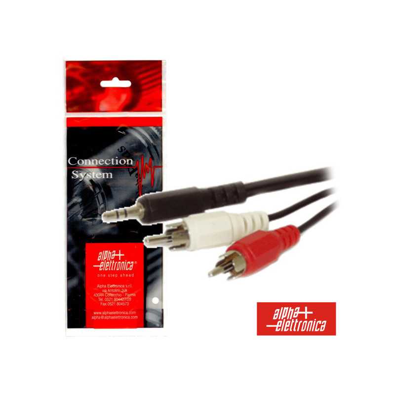 CABO JACK 35MM MACHO ST 2RCA MACHO 15M POLYBAG