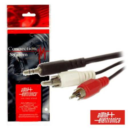 CABO JACK 35MM MACHO ST 2RCA MACHO 15M POLYBAG