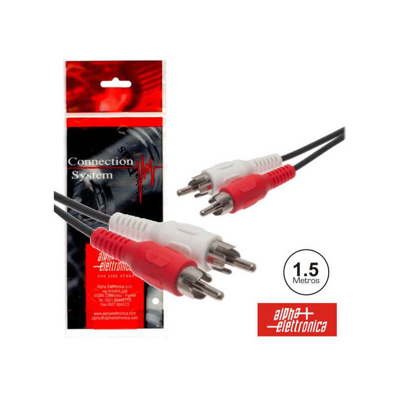 CABO 2RCA MACHO 2RCA MACHO 15M PVC POLYBAG