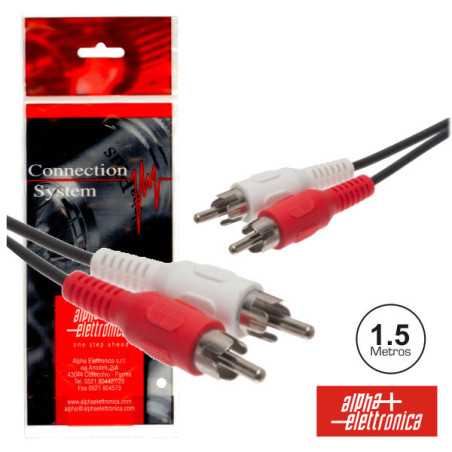 CABO 2RCA MACHO 2RCA MACHO 15M PVC POLYBAG