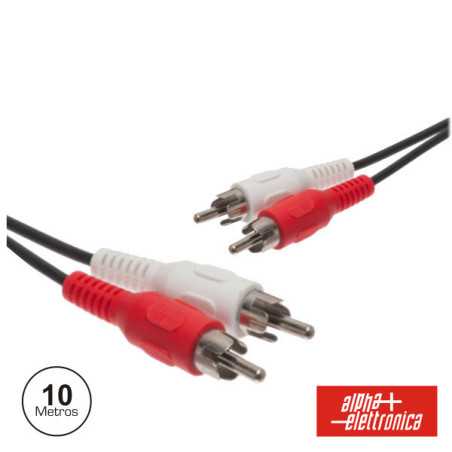 CABO 2RCA MACHO 2RCA MACHO PVC 10M