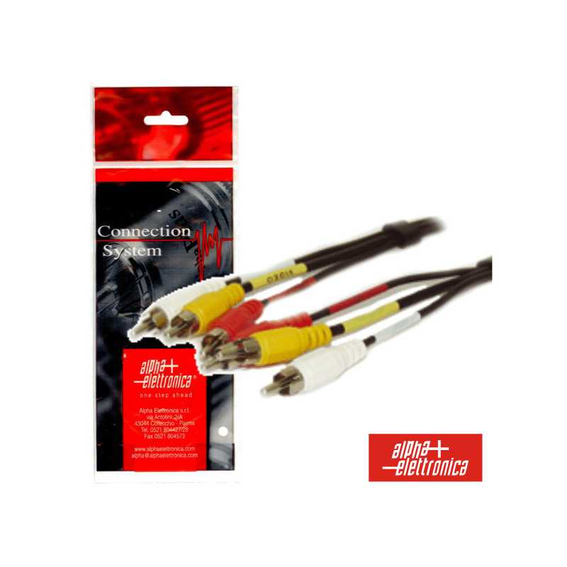CABO 3RCA MACHO 3RCA MACHO 15M POLYBAG