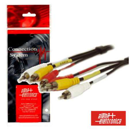 CABO 3RCA MACHO 3RCA MACHO 15M POLYBAG