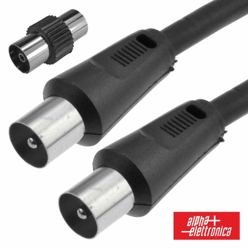 CABO COAXIAL MACHOMACHO ADAPTADOR PRETO 2M ALPHA
