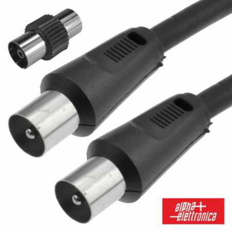 CABO COAXIAL MACHOMACHO ADAPTADOR PRETO 2M ALPHA