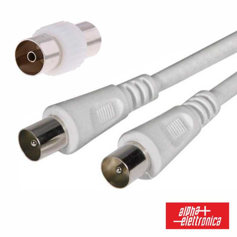 CABO COAXIAL MACHOMACHO ADAPTADOR BRANCO 2M ALPHA