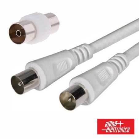 CABO COAXIAL MACHOMACHO ADAPTADOR BRANCO 2M ALPHA