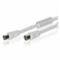 CABO COAXIAL MACHOFÊMEA BRANCO 15M DOURADA FILTRO