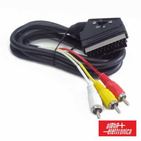 CABO SCART MACHO P 3 RCA MACHO VÍDEOÁUDIO CCOMUTADOR 15M