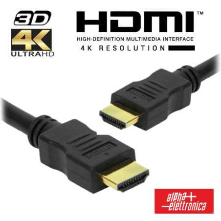 CABO HDMI DOURADO MACHO MACHO 22 4K PRETO 20M ALPHA